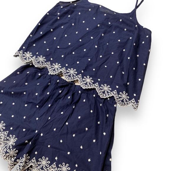 Adore Me Blue White Lace Camisole Shorts Womens Sz Large Luana Novelty Romantic - Picture 11 of 16